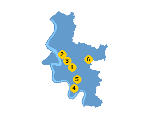 Karte mit Lage der Reinigungen in Düsseldorf